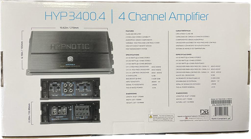 HYPNOTIC 4 Channel Amplifier